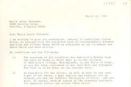 [Carta] entre 1984 y 1987, Virginia, [EE.UU.] [a] Doris Dana, Naples, Florida