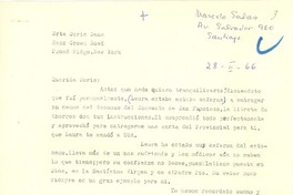 [Carta] 1966 feb. 28, Santiago, Chile [a] Doris Dana, New York