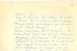 [Carta] 1962, may. 5, Montevideo, Uruguay [al] Doris Dana, [New YorK]
