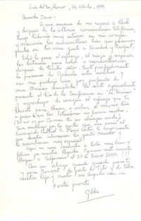 [Carta] 1995, oct. 4, Viña del Mar, Chile [a] Doris Dana, [New York]