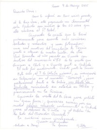 [Carta] 2005, mar. 9, Viña del Mar, Chile [a] Doris Dana