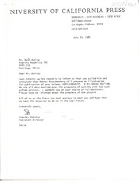 [Carta] 1985 jul. 23, Los Angeles, California [a] Raúl Zurita