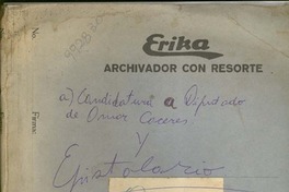 [Carta] 1931 entre ago. 7 y oct. 21, San Antonio, Chile [a] Luis Omar Cáceres