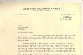 [Carta] 1939 may. 23, San Antonio, Chile [a] Luis Omar Cáceres, Santiago, Chile