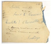 [Carta] 1931 abr. 13, Santiago, Chile [a] Luis Omar Cáceres, Santiago, Chile