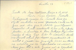[Carta] 1931 mar. 6, San Antonio, Chile [a] Luis Omar Cáceres