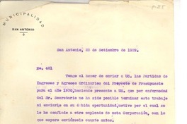 [Carta] 1929 sep. 25, San Antonio, Chile [a] Sr. Gobernador Departamental
