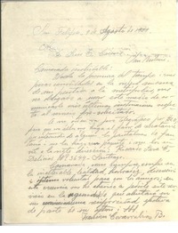 [Carta] 1928 ago. 9, San Felipe, Chile [a] Omar Cáceres, San Antonio, Chile
