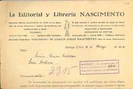 [Carta] 1928 may. 7, Santiago, Chile [a] Omar Cáceres, San Antonio, Chile