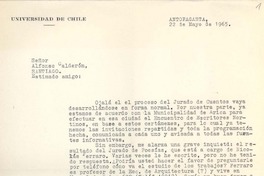 [Carta] 1965 may. 22, Antofagasta, Chile [a] Alfonso Calderón