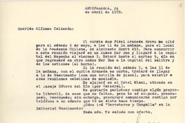 [Carta] 1978 abr. 24, Antofagasta, Chile [a] Alfonso Calderón