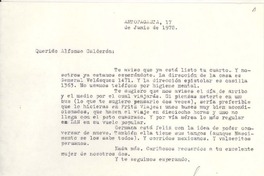 [Carta] 1978 jun. 17, Antofagasta, Chile [a] Alfonso Calderón, Santiago, Chile