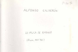 La Valija de Rimbaud Diario, 1939-1951