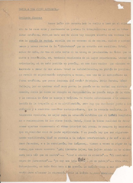 [Carta] 1951 sep. 3, Santiago, Chile [a] Ximena Adriazola