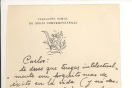 [Carta] 1952 marzo, Santiago Chile [a] Carlos Droguett