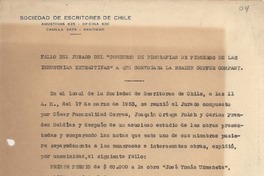 [Oficio] 1953 mar. 17, Santiago, Chile
