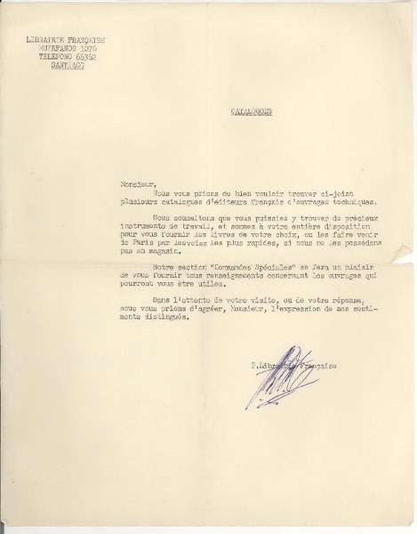[Carta] [1960], [Santiago, Chile] [a] Carlos Préndez Saldías