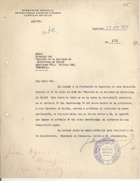 [Carta] 1949 abr. 22, Santiago, Chile [a] Carlos Préndez Saldías