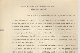 [Carta] 1952 abr. 7, [Nápoles, Italia] [a] José Santos González vera