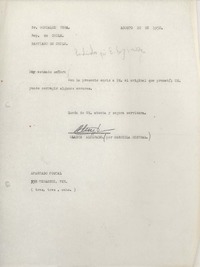 [Carta] 1950 ago. 20, Veracruz, México [a] José Santos González vera