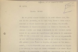 [Oficio N° 2111] 1950 enero 18, Bilbao, España [al] Sr. Presidente de la Diputación de Viscaya