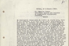 [Carta] 1950 setiembre 30, Bilbao, España [a] Leopoldo Panero, Madrid