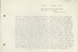 [Carta] 1951 enero 12, Bilbao, España [a] Antonio de Undurraga, Buenos Aires