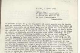 [Carta] 1951 marzo 7, Bilbao, España [a] Francisco Mendizábal, Valladolid