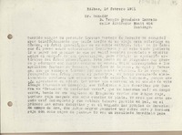 [Carta] 1951 febrero 16, Bilbao, España [a] Sergio Fernández Larrain, Santiago [Chile]