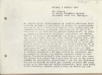 [Carta] 1951 febrero 1, Bilbao, España [a] Sergio Fernández Larrain, Santiago [Chile]