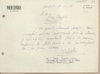 [Carta] 1957 abril 7, Madrid, España [a] Juan Mujica de la Fuente