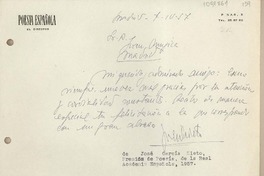 [Carta] 1957 abril 7, Madrid, España [a] Juan Mujica de la Fuente