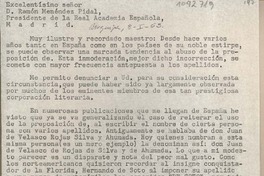 [Carta] 1963 enero 8, Arequipa, Perú [a] Ramón Menéndez Pidal, Madrid, España