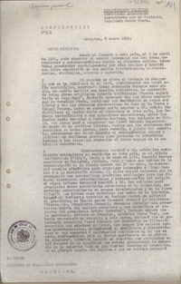 [Oficio Consular N°51] 1963 enero 8, Arequipa, Perú [al] Ministro de Relaciones Exteriores, Santiago, Chile
