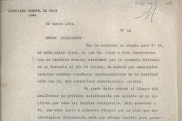 [Carta] 1964 enero 28, Lima, Perú [al] Aurelio Miro-Quesada Sosa