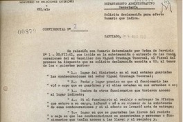 [Oficio Consular N°8792] 1961 agosto 4, Santiago, Chile [a] Juan Mujica de la Fuente, Arequipa, Perú