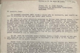 [Carta] 1959 mayo 11, Bilbao, España [a] Juan Mujica, Santiago, Chile