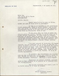 [Carta] 1961 agosto 3, Fuenterrabía, España [a] Juan Mujica, Arequipa, Perú