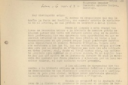 [Carta] 1963 noviembre 6, Lima, Perú [a] Humberto Aguirre Doolan, Santiago, Chile