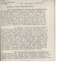 [Carta] 1962 mayo 18, Arequipa, Perú [a] R.P. Alfonso Morales, Santiago, Chile