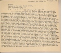 [Carta] 1960 julio 22, Arequipa, Perú [a] Valentín Moragas Roger, Barcelona, España