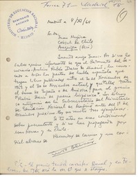 [Carta] 1964 noviembre 4, Madrid, España [a] Juan Mujica, Lima, Perú
