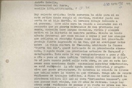 [Carta] 1971 noviembre 8, Santiago, Chile [a] Andrés Sabella, Antofagasta, Chile