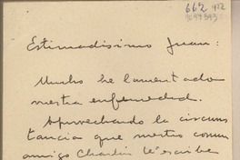 [Carta] 1941 octubre 16, Santiago, Chile [a] Juan Mujica de la Fuente