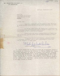 [Carta] 1971 abril 15, Santiago, Chile [a] Juan Mujica, Córdoba, Argentina