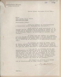 [Carta] 1943 noviembre 25, Buenos Aires, Argentina [a] Juan Mujica, Santiago, Chile