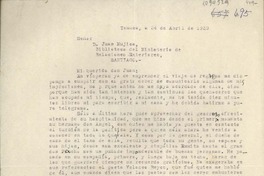 [Carta] 1939 abril, 24, Temuco, Chile [a] Juan Mujica, Santiago, Chile