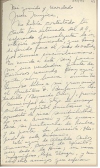 [Carta] 1951 septiembre 26, San Felipe, Chile [a] Juan Mujica, Santiago