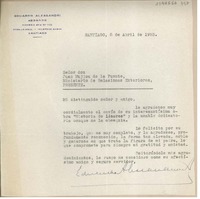 [Carta] 1944 febrero 16, Santiago, Chile [a] Juan Mujica