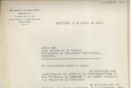 [Carta] 1944 febrero 16, Santiago, Chile [a] Juan Mujica